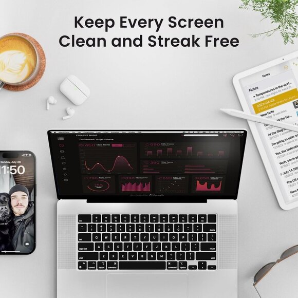 Screen Cleaner Spray Kit Streak-Free TV Screen Cleaner for Smart TV, LCD, LED, O - Picture 4 of 9
